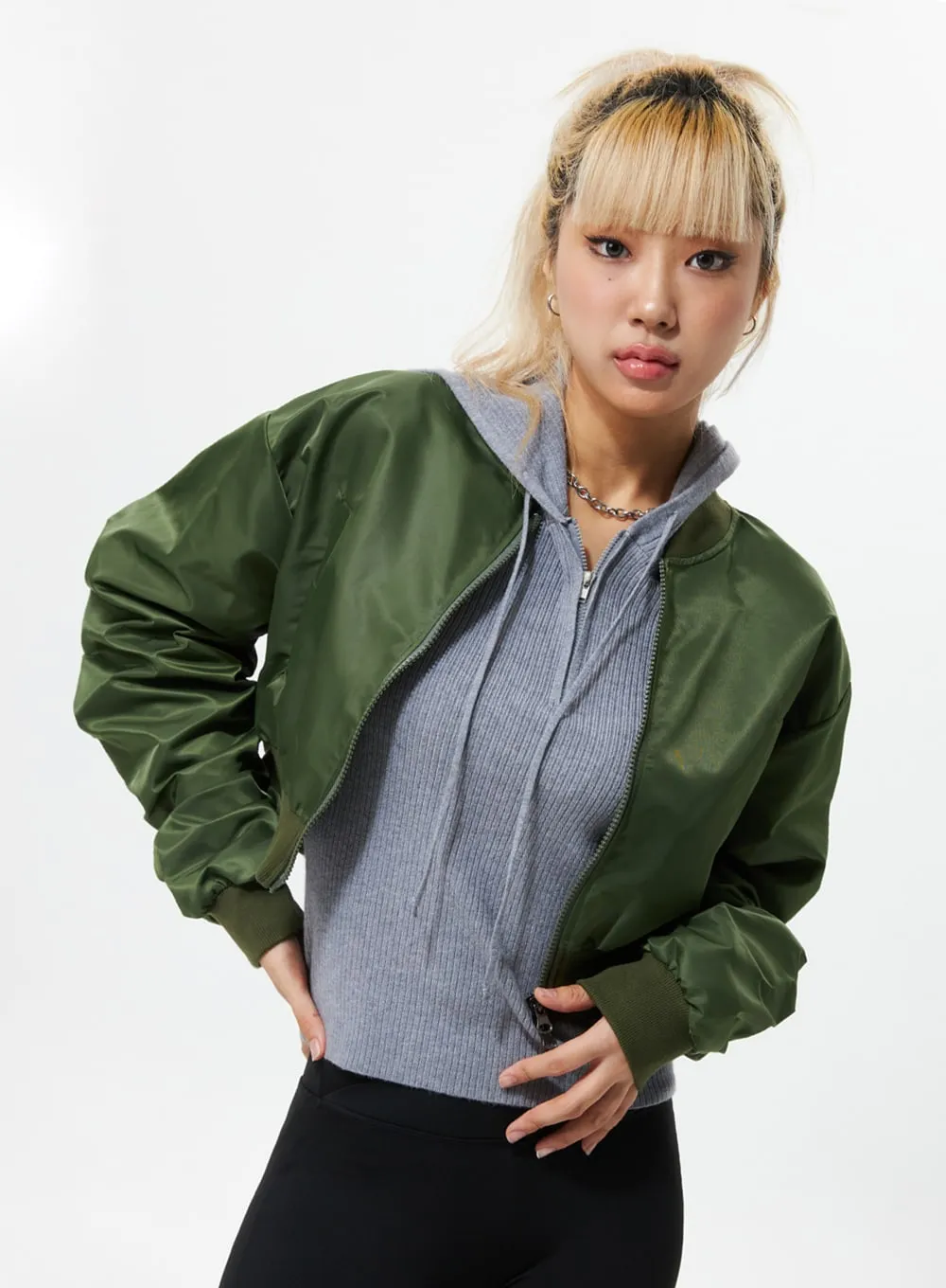 Zip-Up Bomber Jacket IS319